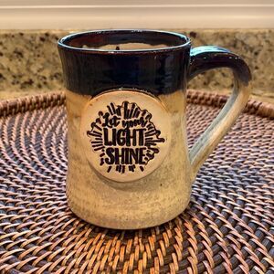 Vintage Brown‎ Ceramic Sun Coffee Mug “Let your Light Shine” Sunset Studios